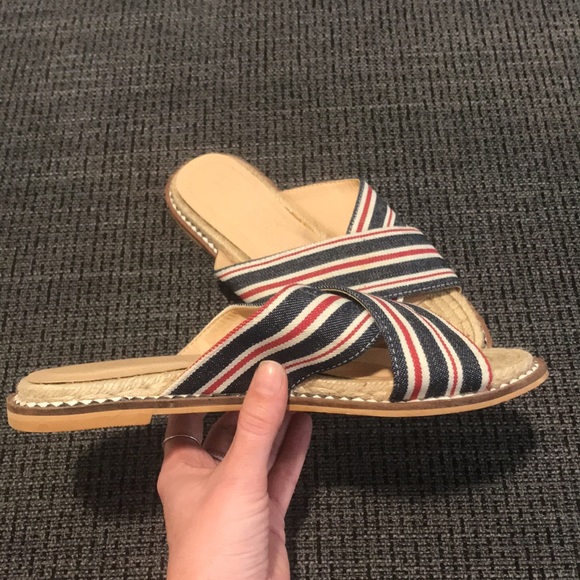 Topshop Crossover Denim | Jute Yacht Slides - Picture 2 of 6
